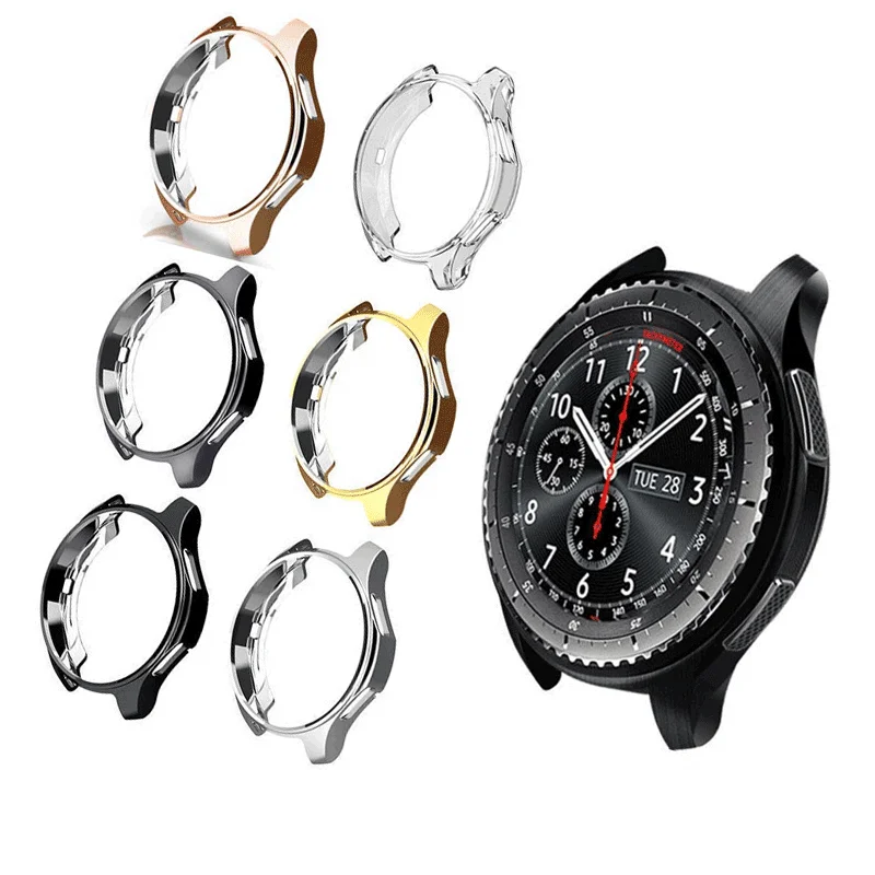 Чехол Qiman для Samsung Gear S3, Мягкий защитный чехол из ТПУ с покрытием для Gear S3 Frontier, универсальная защитная рамка для Galaxy Watch