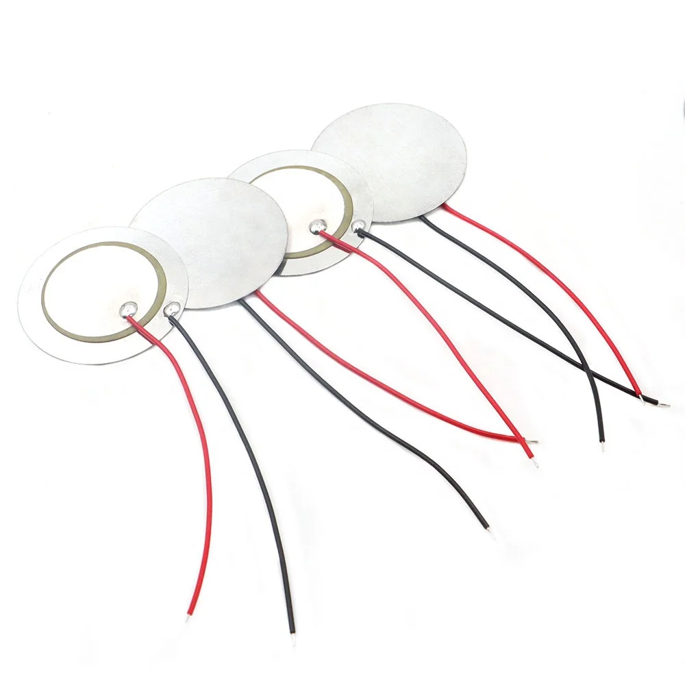 3.5KHz 27MM  Piezo Ceramic Element Disc Iron Plate  Welding Wire 27 MM Ceramic Sheet With Cable Acoustic Components
