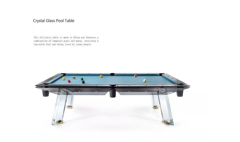 Customizable Deluxe Tempered Glass Pool Table 9ft/8ft/7ft for Ballroom Pool Snooker Clubs