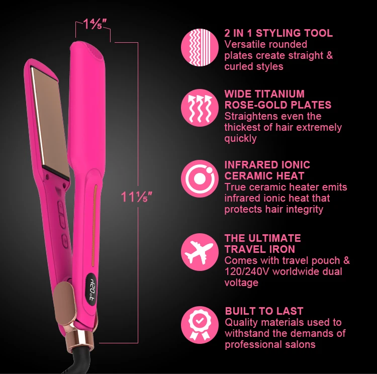 Hair straightening cream Portable flat curling planchas de pelo electric infrared hair straightener titanium flat iron