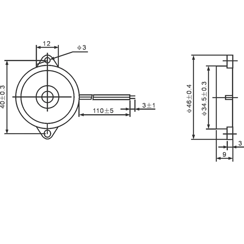 panel-mounted piezo buzzer Factory Price PPO Material Piezoelectric thin type piezo buzzer