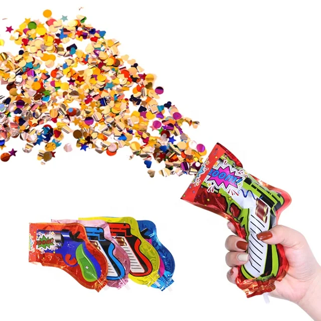 BONA balloon party time birthday surprise kids toys inflatable confetti party poppers gun