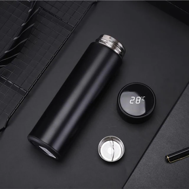 Car portable travel intelligent temperature display vacuum tea infuser thermoses water bottle smart kitchenware