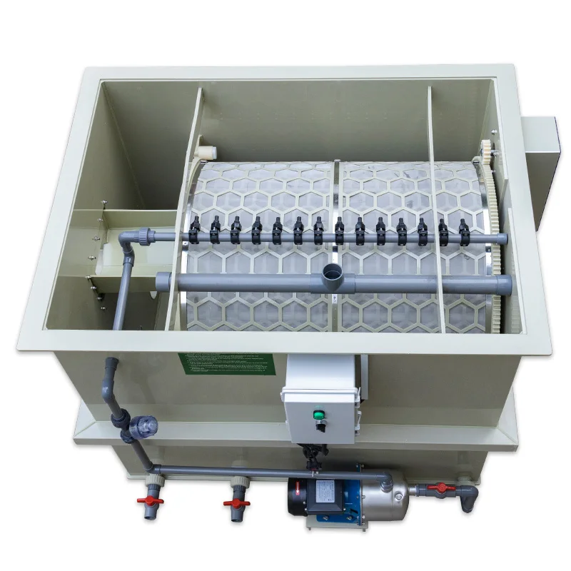 QihangRAS China manufacturer large rotary drum filters for water treatment aquaculture fishing farm drum filter 100m3/hr