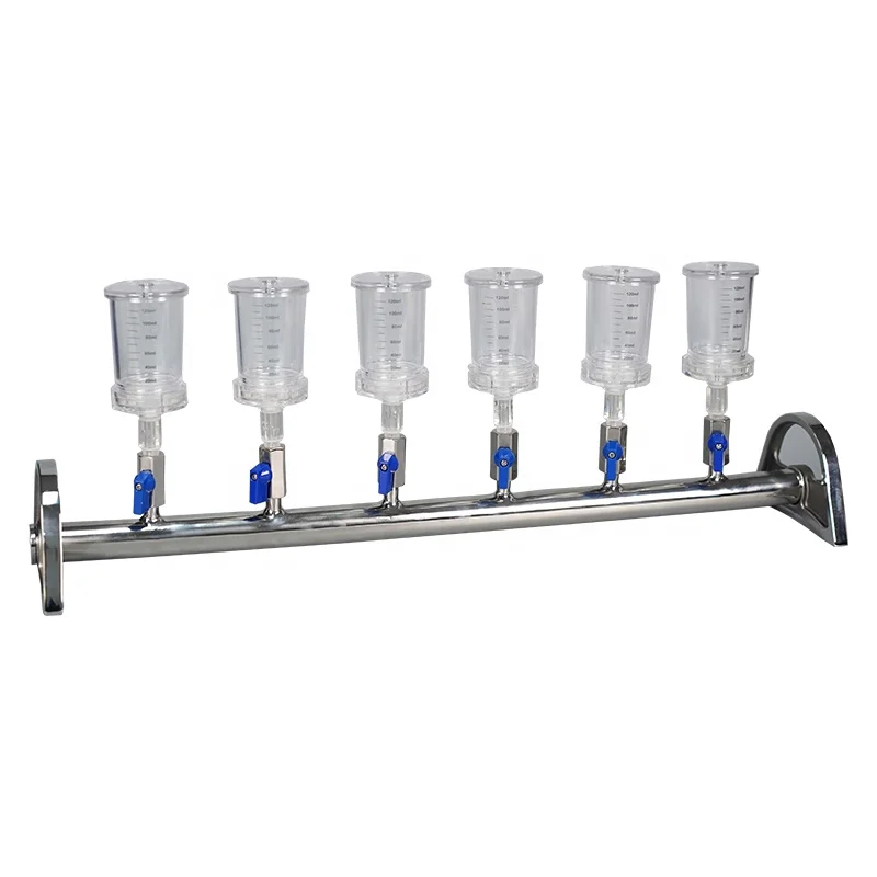 Multi Medical Use  6 branch plastic Funnel Manifolds Vacuum Filtration for hospital Bacterial filtration