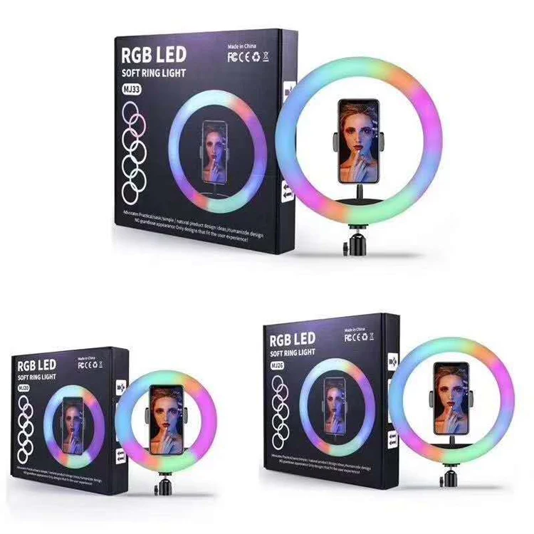 MJ26 mj33 mj45 mj56 ring light selfie stick ring light with tripod stand  12 inch 22 inch 26CM 56CM