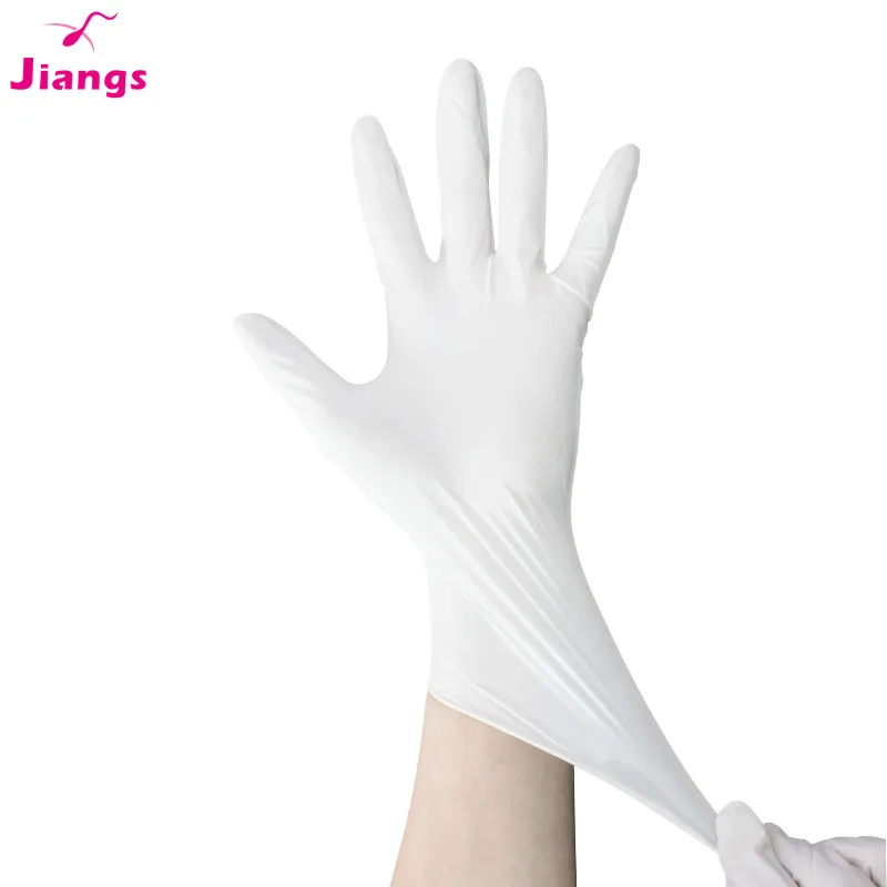 Jiangs hot sale latex powder free glove guantes desechables de nitrilo xs uso medico disposable latex Nitrile gloves powder free