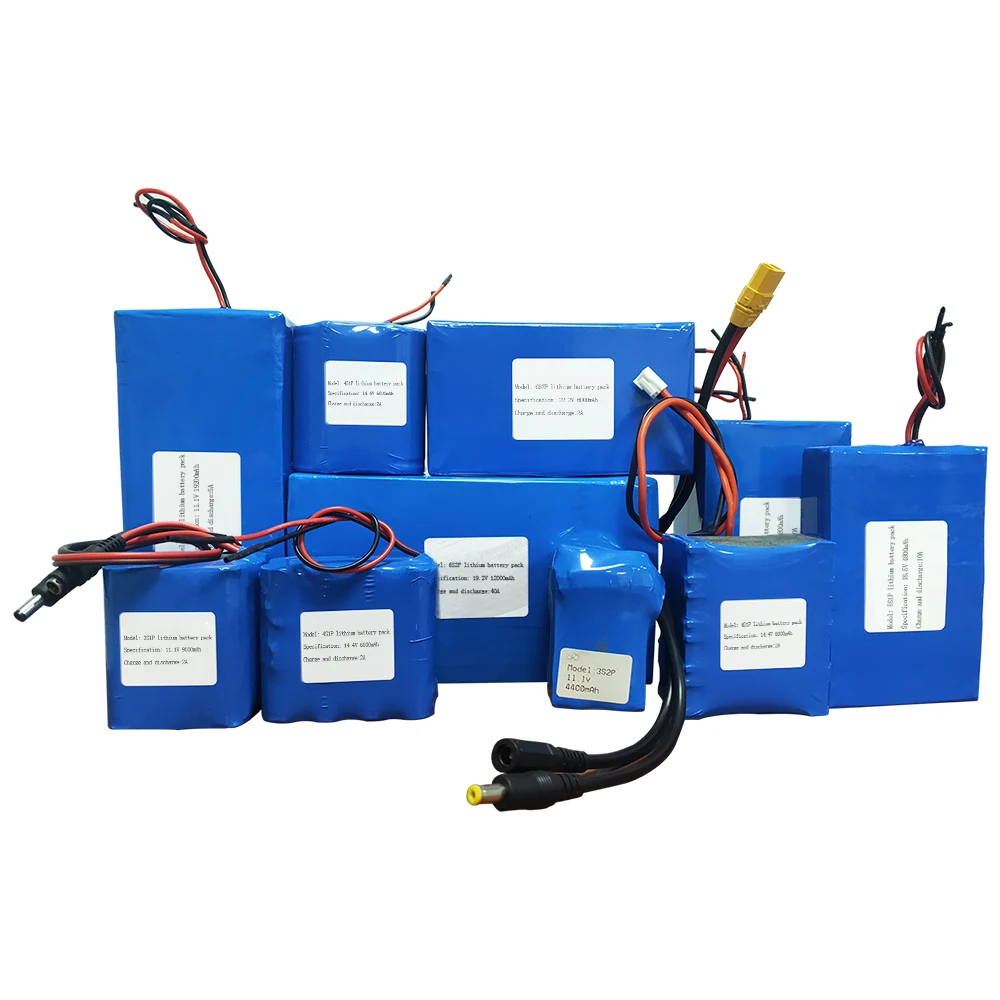 Factory made 7.4V 12.8V 24 volt multi-functional customized battery pack rechargeable 18650 21700 lithium ion batteries
