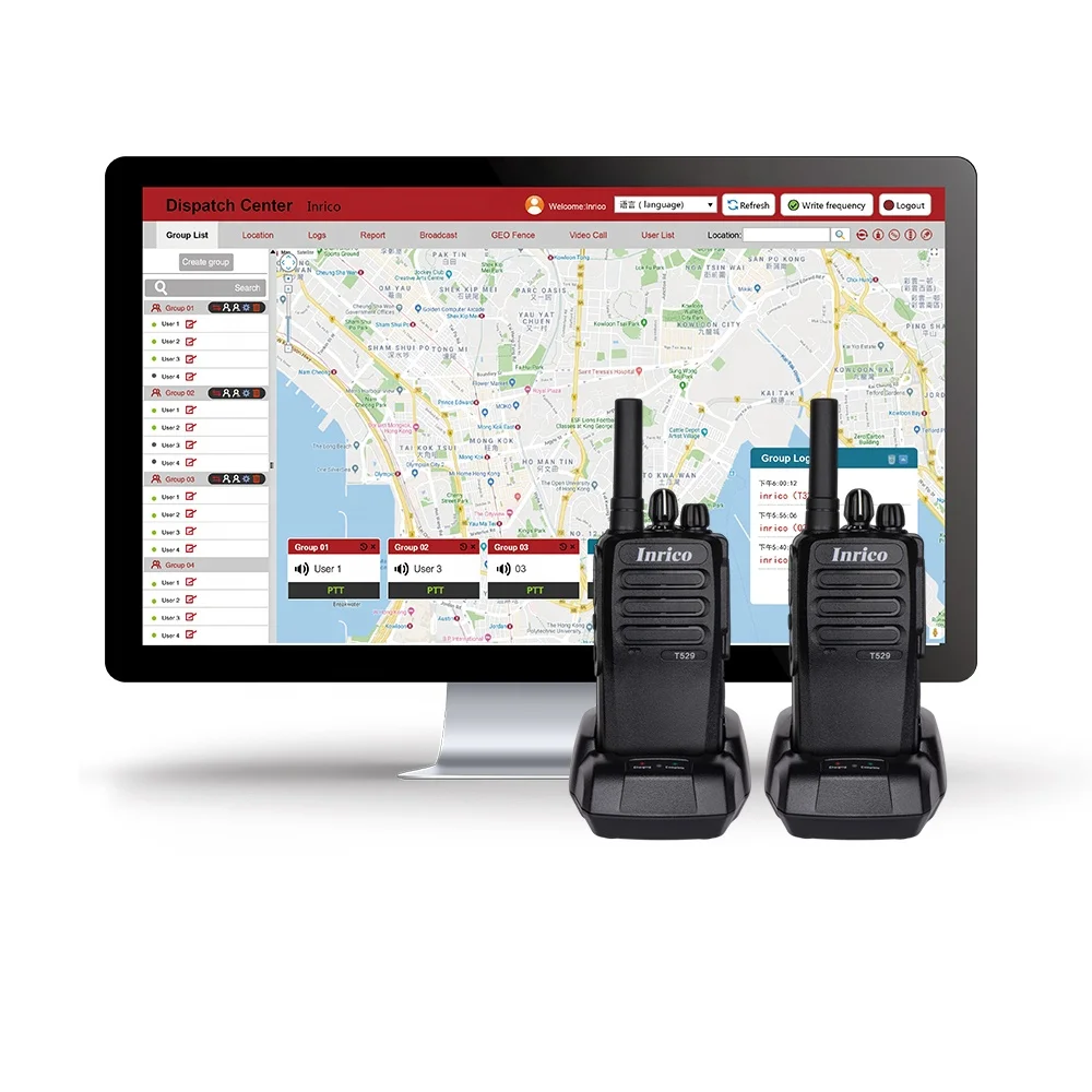 Рация WCDMA с USB-портом 3G/4G Портативная радиостанция глобальной голосовой связью Linux Inrico