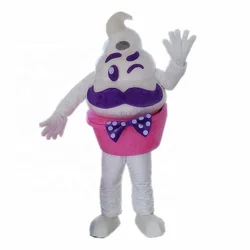 Factory direct sale plush ice cream mascot costume/adult ice cream costume