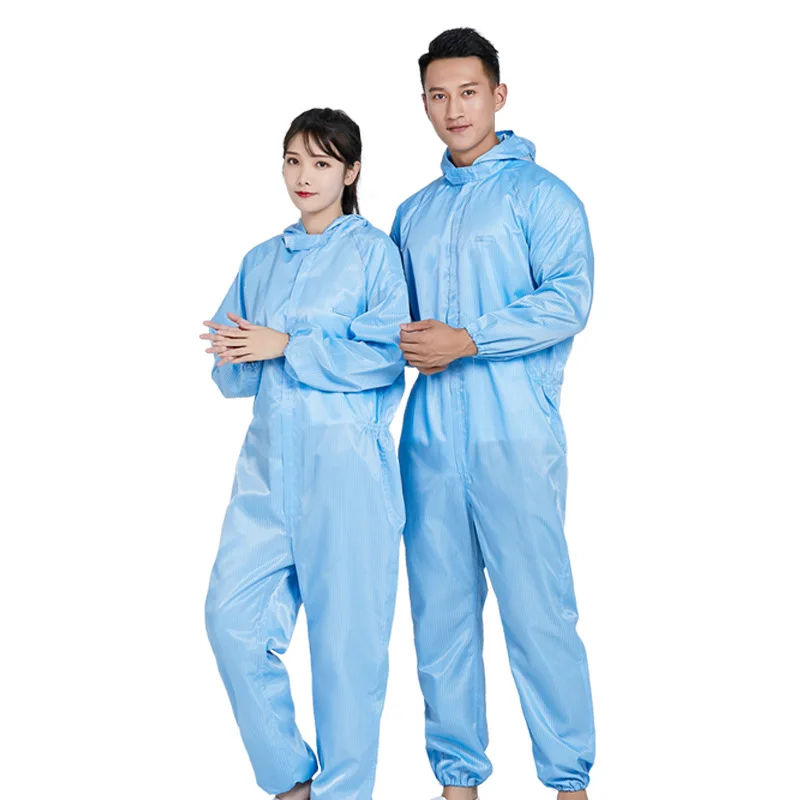 OEM Antistatic Work Uniform Anti-static Polyester ESD Garments Cleanroom Suit ESD Clothes Antistatic Work clothes