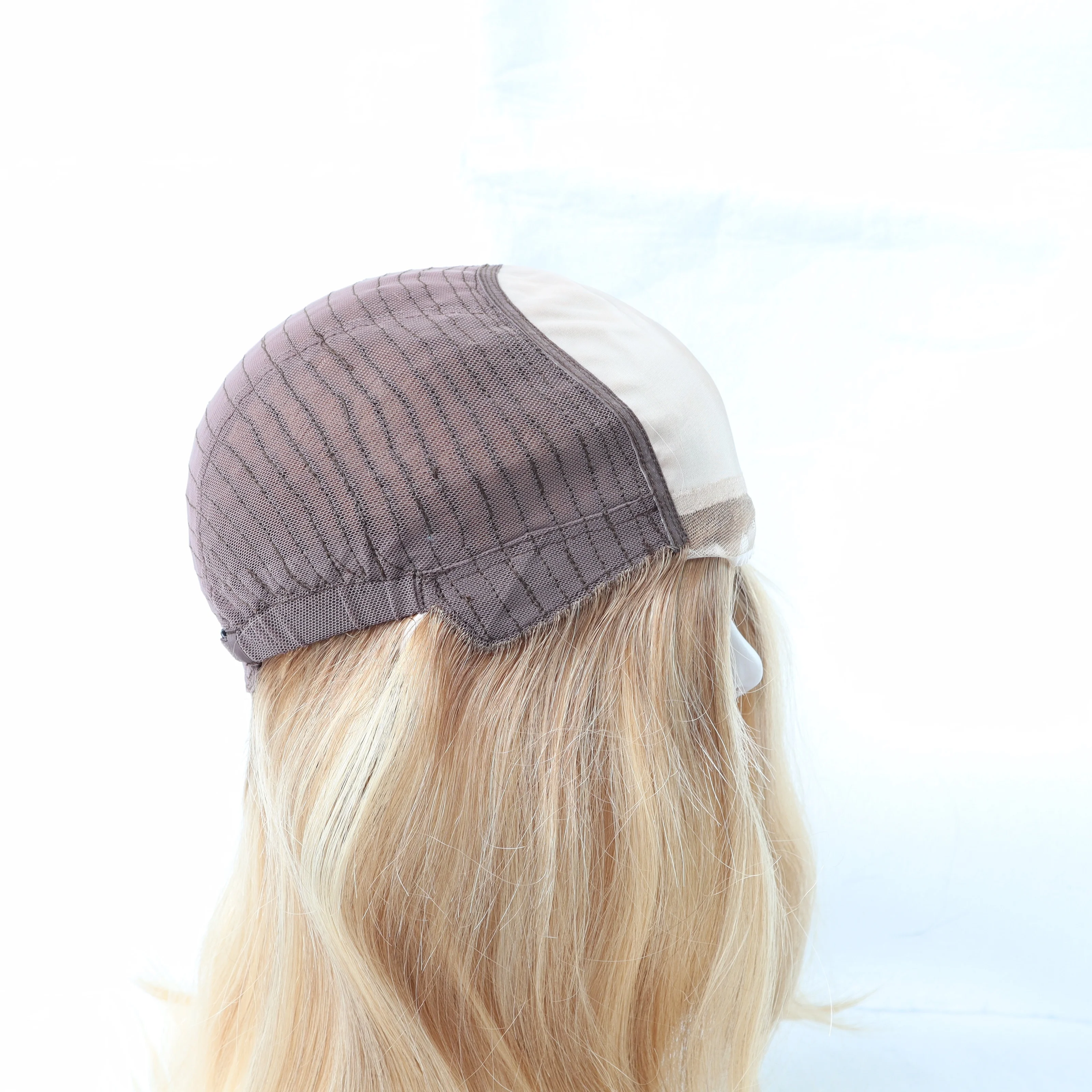 Best quality European Virgin Cuticle remy human hair Jewish wig Women Hand Tied mono top Wig with french lace front