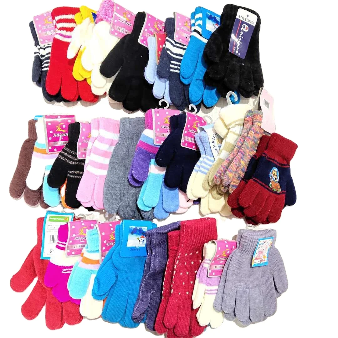 Cheap Kid Glove warm knitted Magic gloves  colorful  Mittens for student kids glove knitted kids