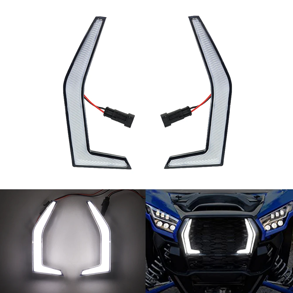 LED Front Signature Accent Light Grille Lamps For Kawasaki Teryx KRX 1000 2020 2021 2022