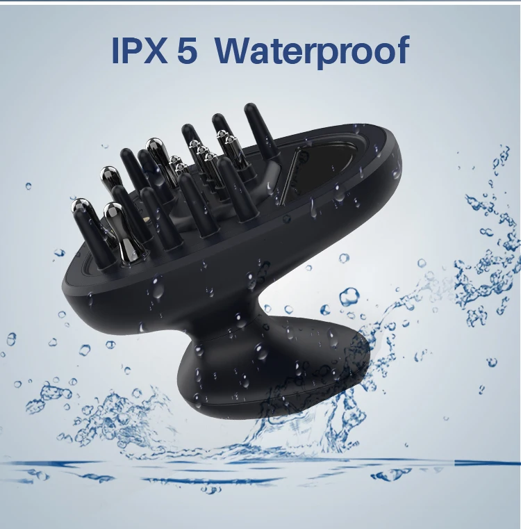 Waterproof ems head massager laser hair massage scalp rf scalp massage devices hair treatment