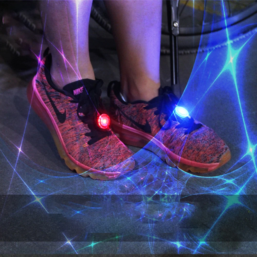 Safety Warning Light Outdoor Sports Night Running Walking lamp Cycling LED Luminous Flashing Shoes Clip Light For Bicycle Bike