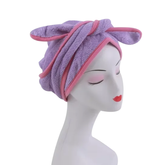 Microfiber coral fleece high water absorption hair dry towel quick dry hair towel Wrap for ladies