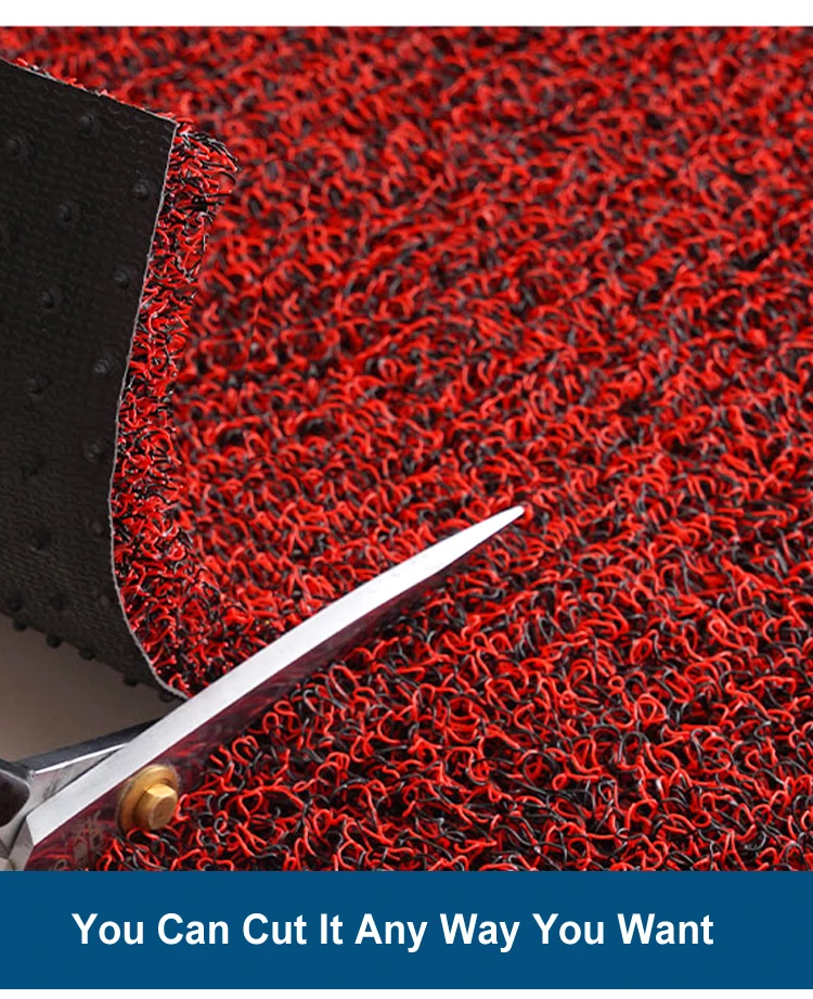 TaiFo China wholesale vinyl carpet roll color printed Plain Embossed PVC Coil Door Mat