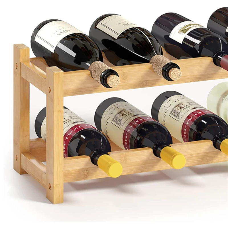 Factory Custom Personal Styles Eco-Friendly Bamboo Wine Racks