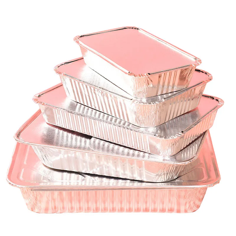 OEM Logo Aluminium Foil For Food Packing Disposable Small Foil Tray Small Aluminum Foil Container