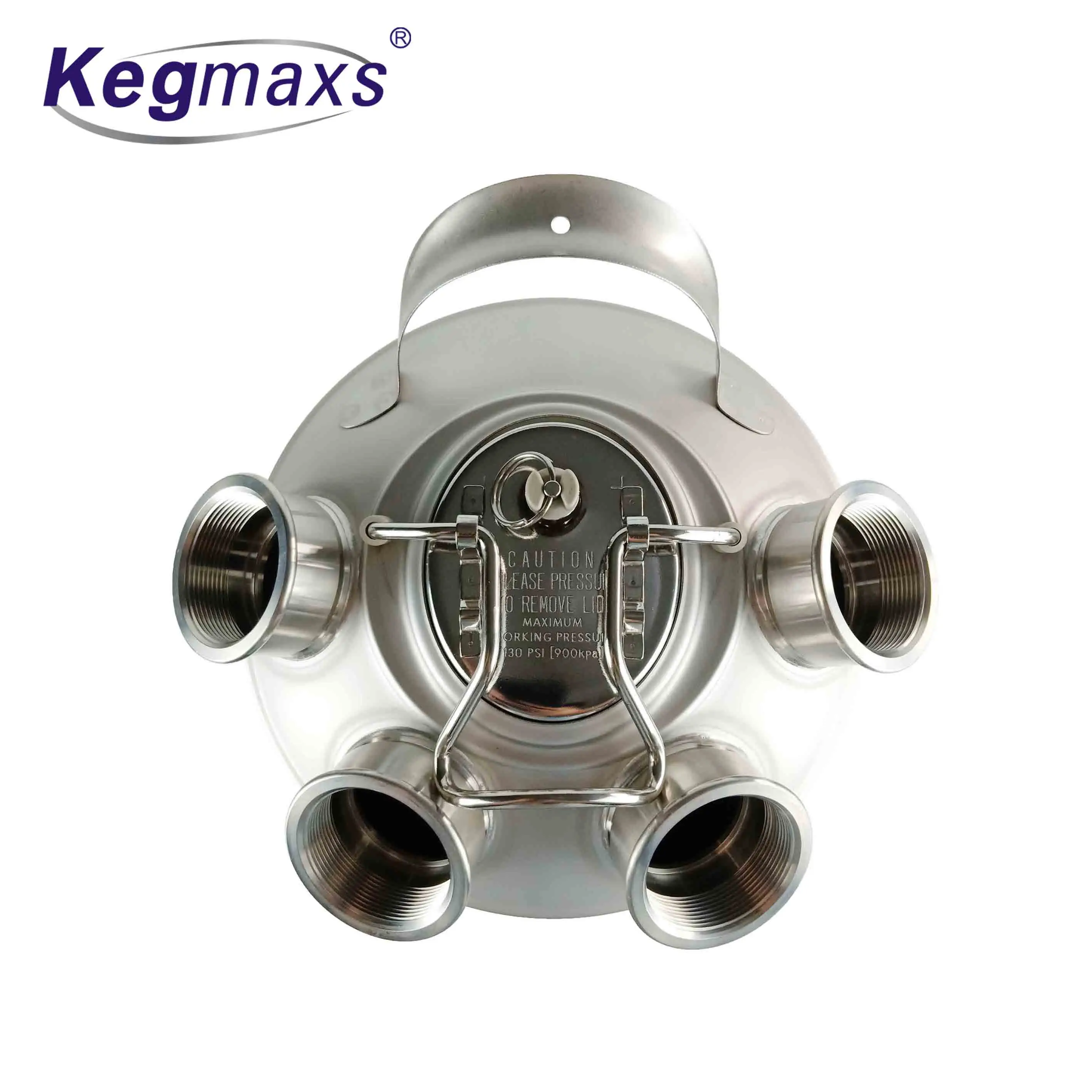 Kegmaxs Ball Lock Keg Cleaning Keg 19L With 4 Outlets  Corny Keg Malt Mill Drip Tray Cornelius Type Cr an Fit A D S G Beer Spear