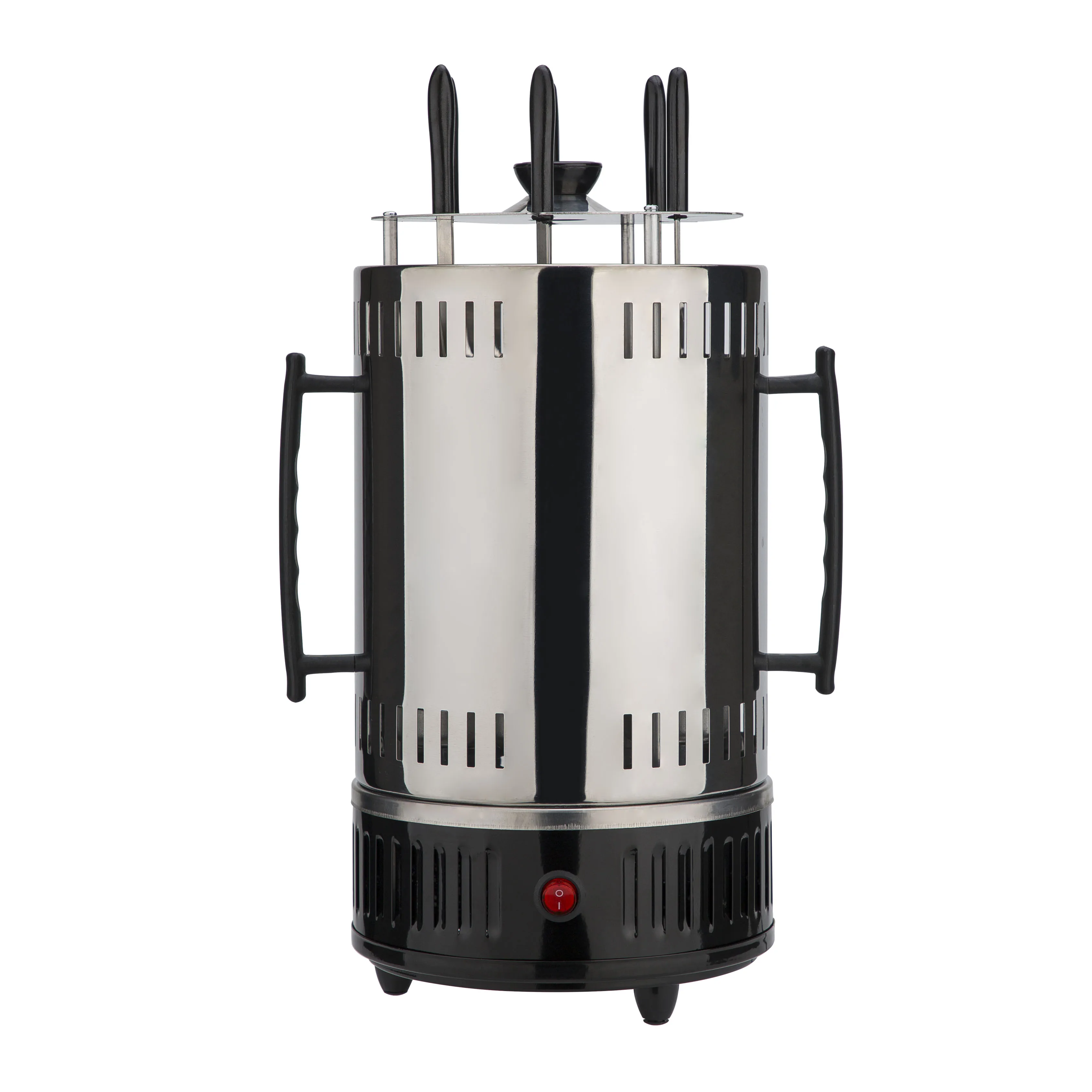 6 Stainless Electric Smokeless Vertical BBQ Meat Satay Kebab Skewer Grill Making Machine