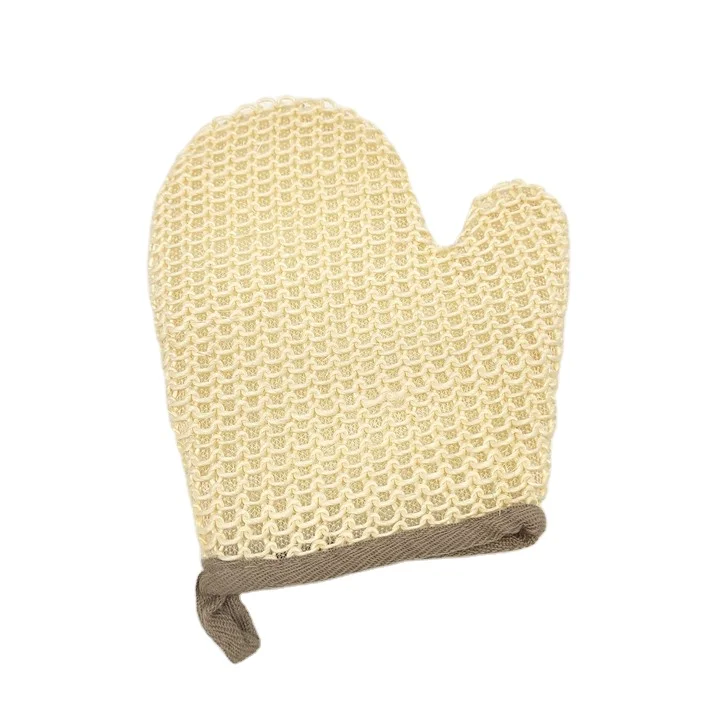 Customized Excellent Quality Natural Fiber Hemp Shower Sisal Bath Glove