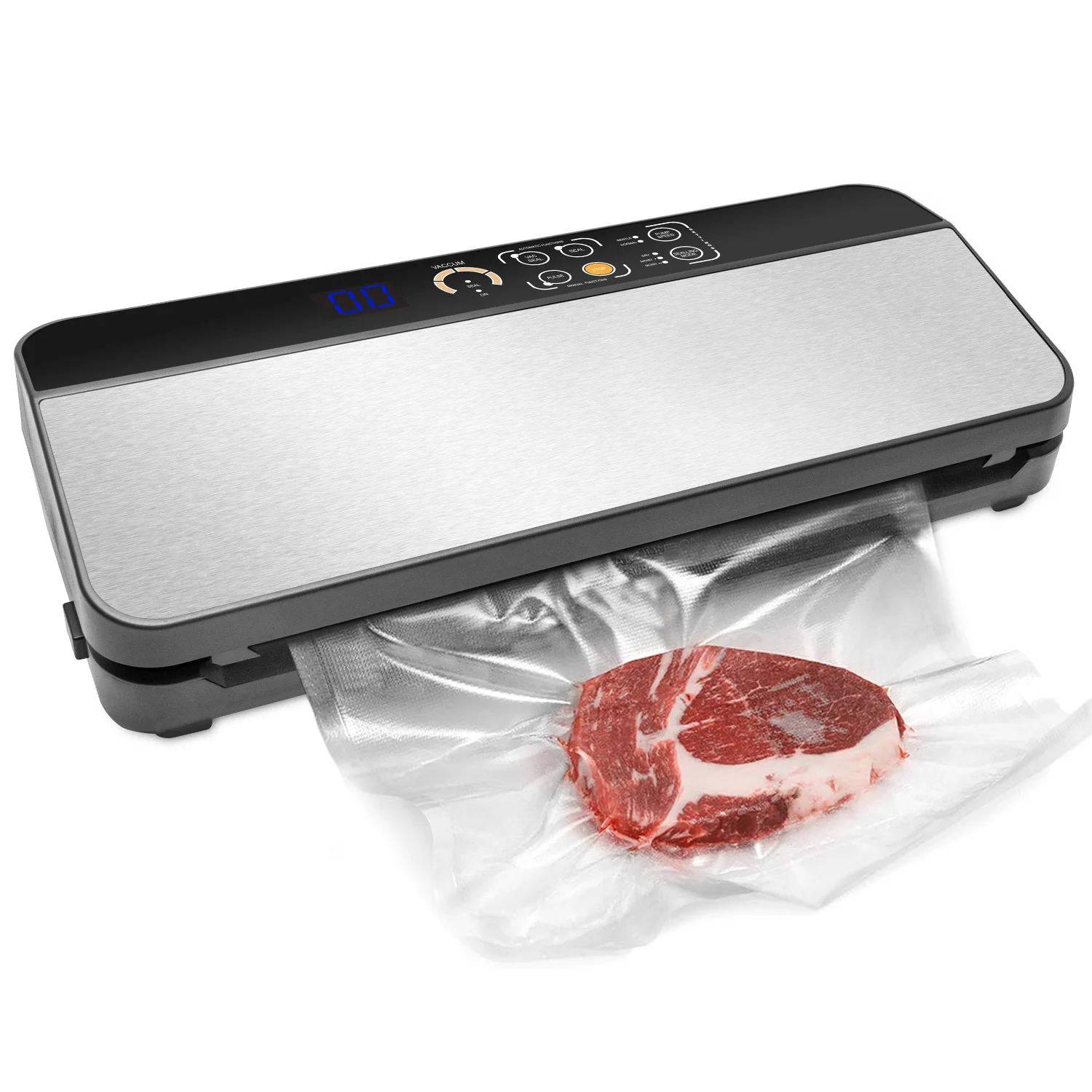 Super Powerful Electric Food Vacuum Sealer Stainless Steel for Household Use Extends Lifespan of Food Five Times