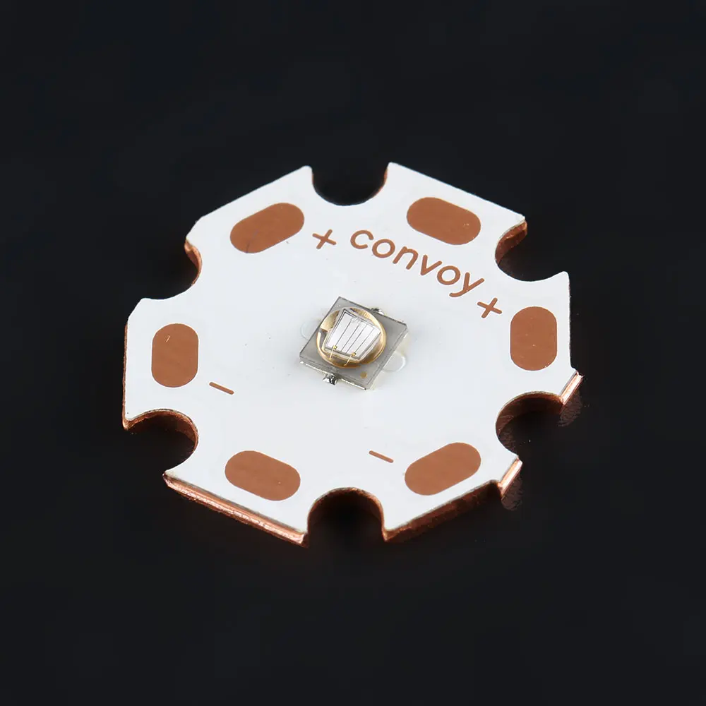 seoul Z5-CUN66A1G CUN66A1B UVA 365nm LED soldered on 16mm / 20mm DTP MCPCB board,UV365nm