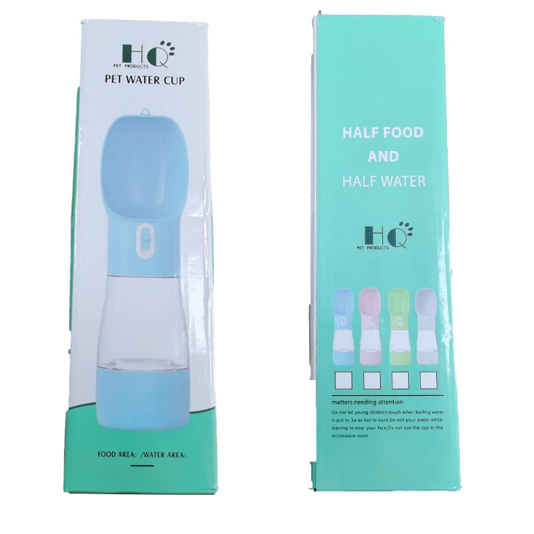 
Hot selling product Portable double cup pet dog water bottle suitable for outdoor travel 