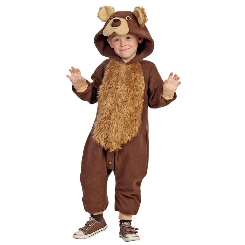 Manufacturer custom animal fancy dress adult plush mascot head teddy brown bear costume