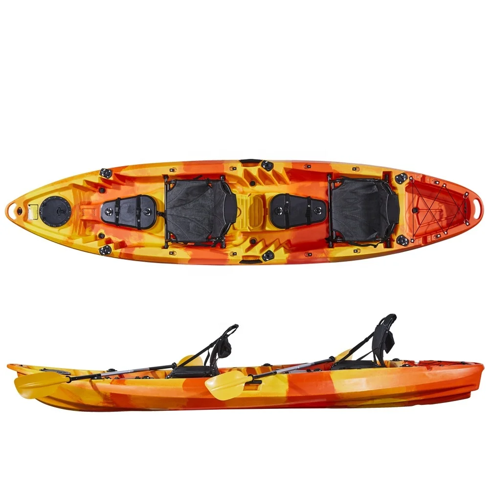 Double Fishing Kayaks with Seats Two Person Canoeing Boat Kayak