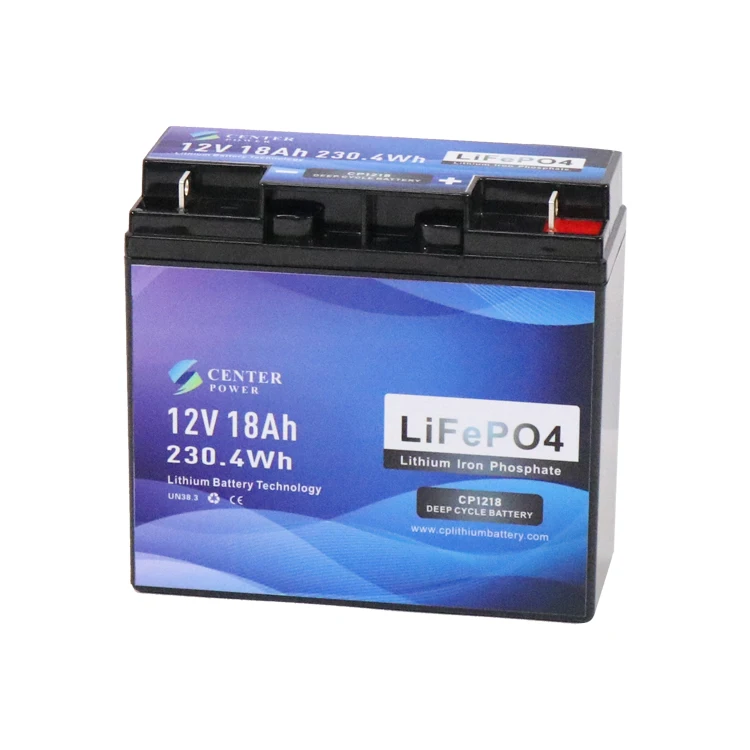 Center Power Small capacity 12 volt lifepo4 lithium ion battery 12v 18ah battery for fishing boat solar