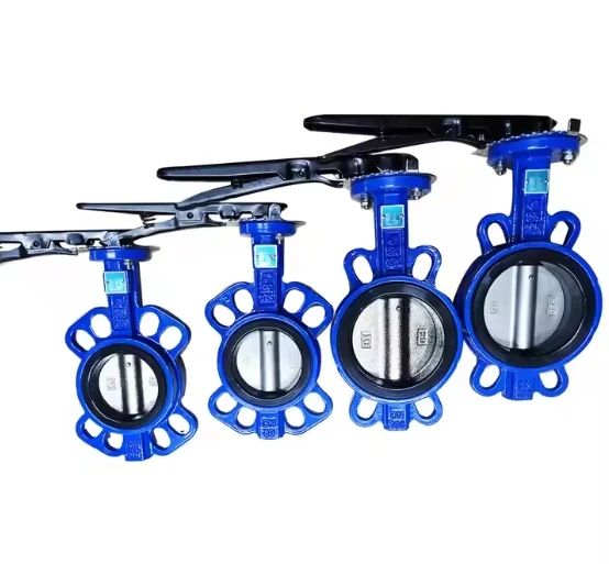 Furui manufacture butterfly valve ductile iron resilient seat sanitary hand lever wafer butterfly valve
