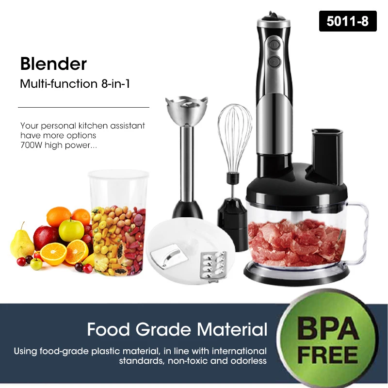 Multi Food Processor Stainless Steel Blender Vegetable Cutter Kitchen Chopper Large Mixer Electric Meat Grinder Electric
