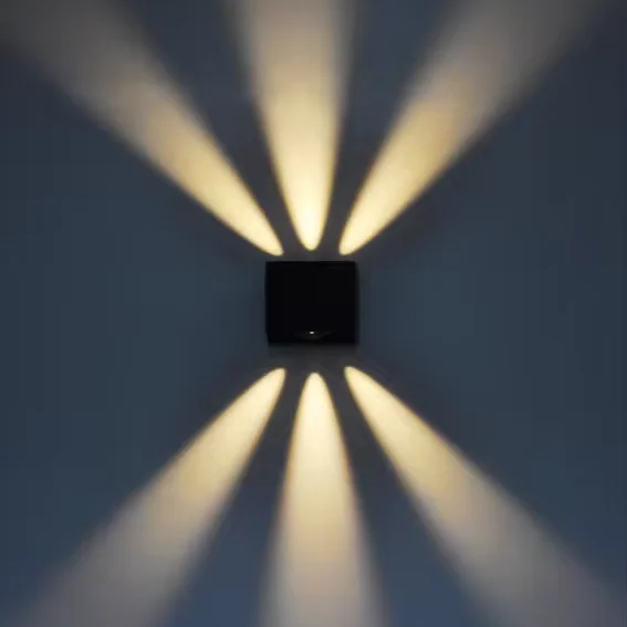 New Design Outdoor Garden Waterproof Up And Down Wall Lamp Adjustable Corner Pattern Decoration Light