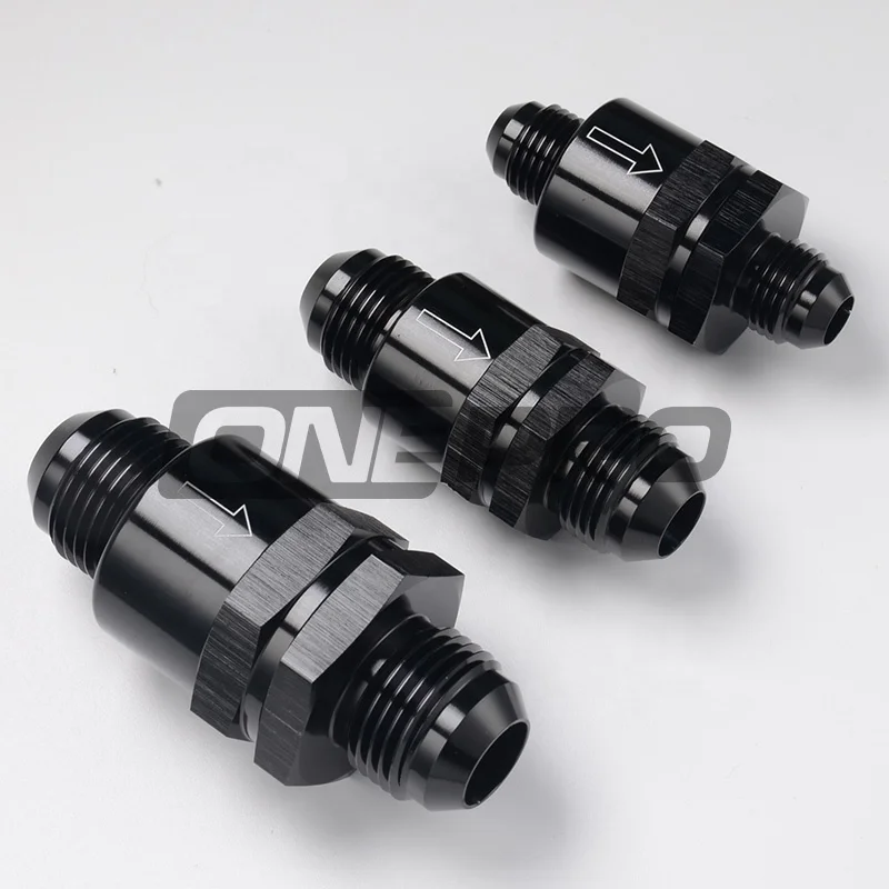High Performance Aluminum Alloy Fuel Oil Inline 6AN 8AN 10AN 8 AN Non Return One Way Check Valve
