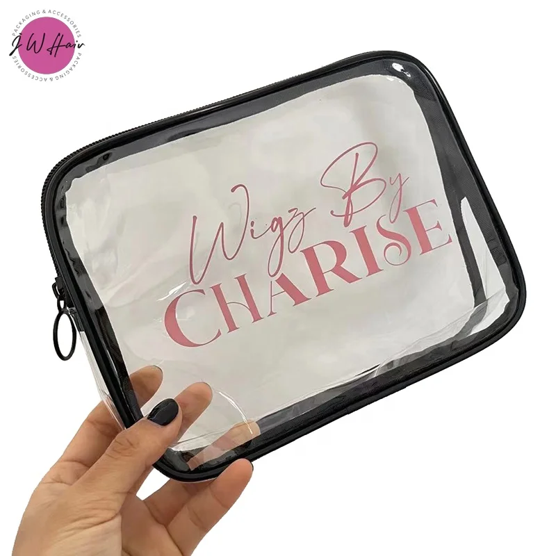 Custom Promotional Gift Bag Transparent PVC Waterproof Cosmetic Zip Lock Bag For Edge Tool