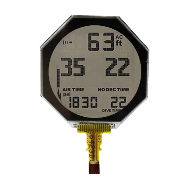 Custom 0.96 inch round lcd screen 192x192 transflective monochrome lcd module spi interface transparent tft screen