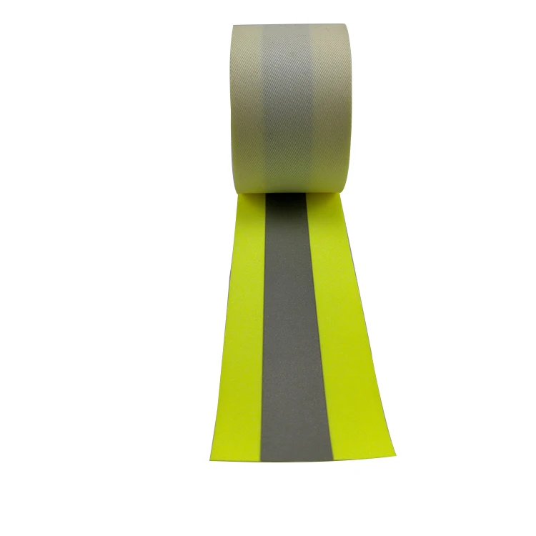 Fluorescent Flame Retardant Reflective Fabric tape for Firefighter Garments