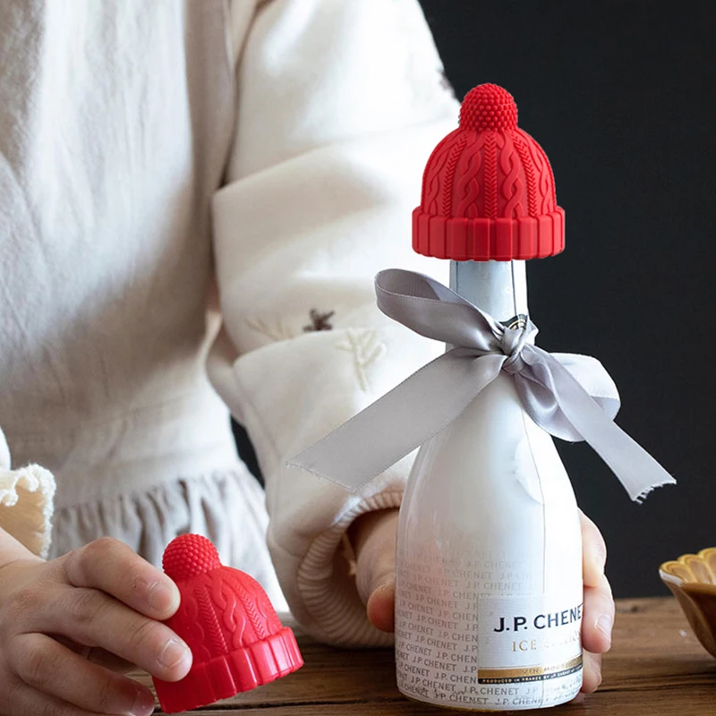 Food grade silicone cap shaped silicone wine bottle stopper suitable for red wine and beer bottles