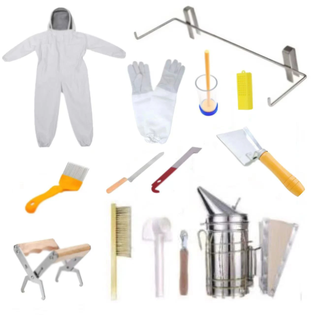 CHINABEES Beekeeping supplies Honey Tool Kit Beekeeping Starter Kit Set Of 14 Item Queen Bee Beekeeping Equipment Supplies
