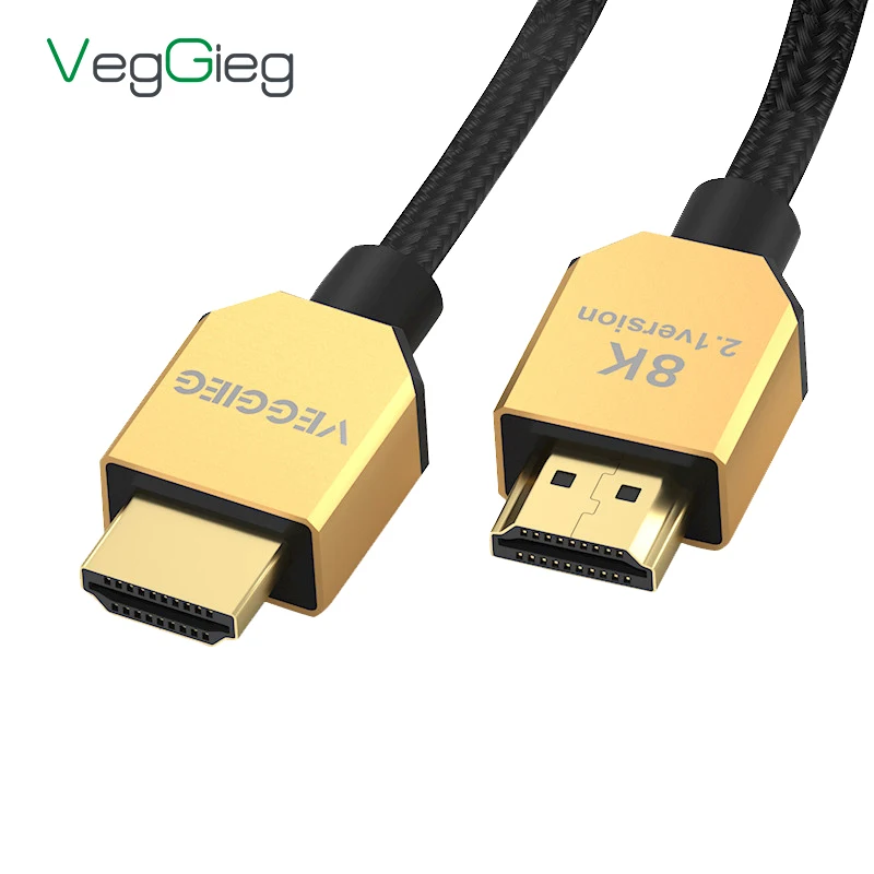 OEM & ODM Factory Hot Sale Hdmi 8K 60Hz 4K 120Hz 3D HDR 48Gbps HiFi HDCP Brand hdmi 2.1 Cable  6FT New 2.1 8K 3D