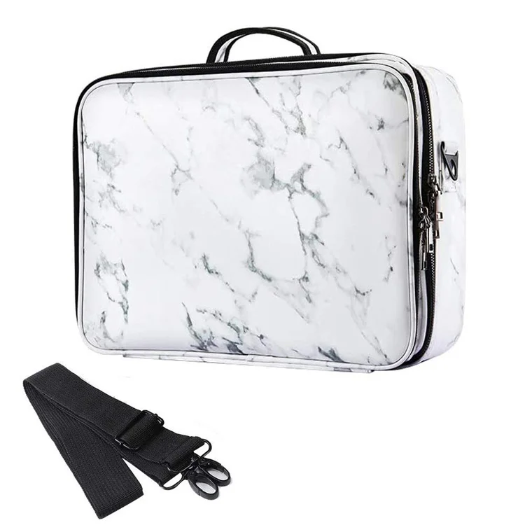 Logo Customize Travel  Professional  White EVA  Zip Cosmetic Bag Case Travel Make Up Container For Makeup brush