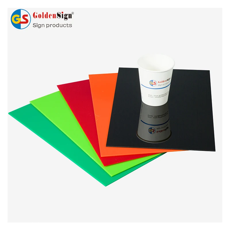 Goldensign customized PMMA Clear  2mm 3mm mirror gold Acrylic Plastic Sheet