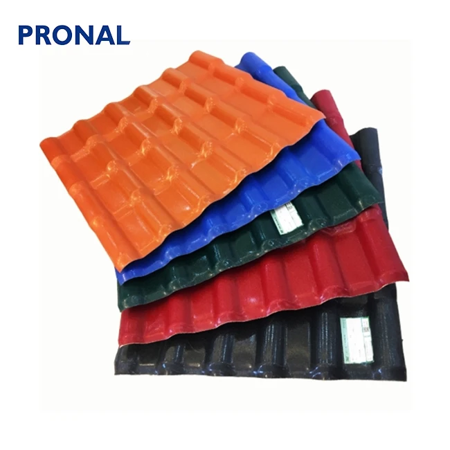 Roma and Spanish Style ASA PVC Plastic Roof Tile / Synthetic Resin Roof Tile