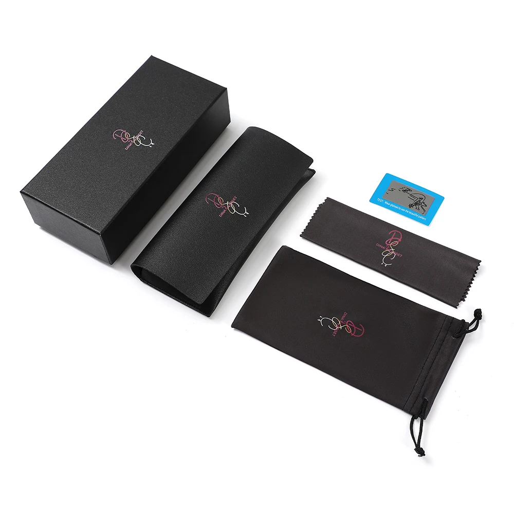 Wholesale High Quality Fashion One Set sunglasses Luxury Design Brand Sunglasses Custom Logo Glasses Case Packing set