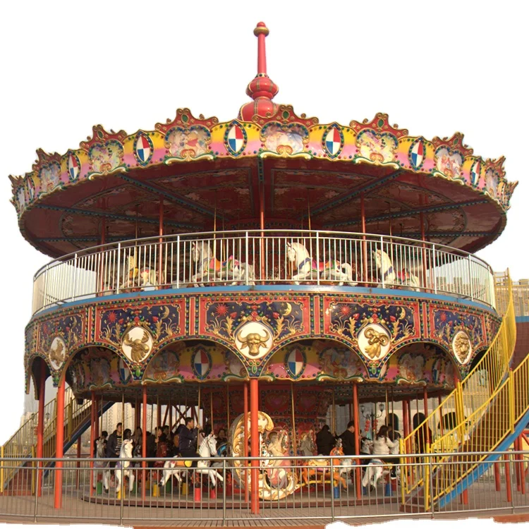 
 Очень интересная парка развлечений на открытом воздухе, детская карусель, веселая круглая лошадь для продажи  
