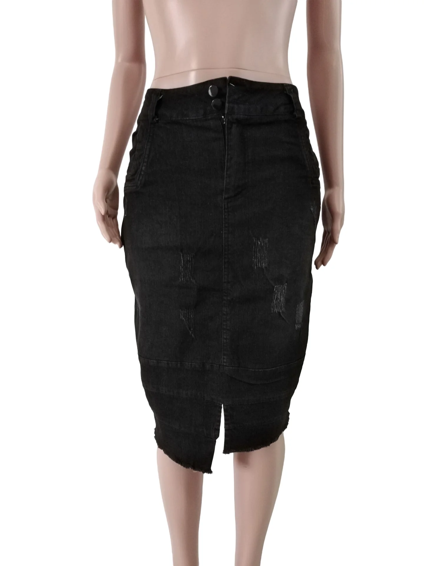 2021 Wholesale New Dress Mid-length Split Tassel High Waist Irregular Skirt Ladies Jeans Skirts Denim Skirts