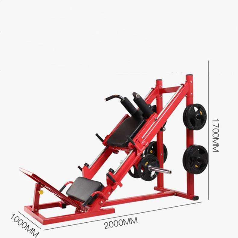 Dual-purpose Commercial  Machine Inverted Pedal Trainer 45 Degree Hack  Oblique Squat Machine Fitness Equipment